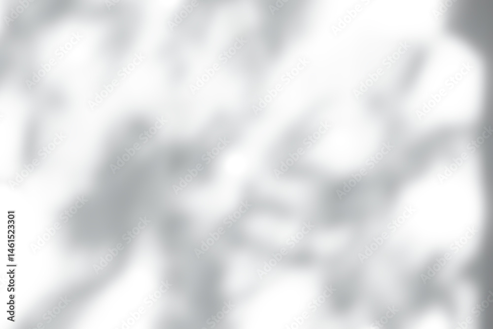 Aufkleber leaves shadow overlay, isolated branches leaves,blurry abstract light effect overlay on white backgr