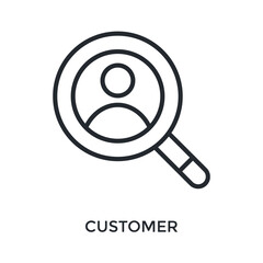 Customer Icon Outline Style. Vector Illustration For Graphic Design