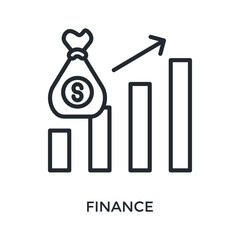 Finance Icon Outline Style. Vector Illustration For Graphic Design