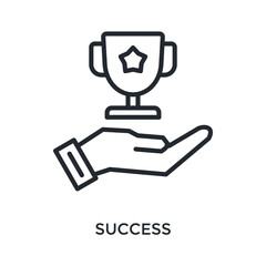 Success Icon Outline Style. Vector Illustration For Graphic Design