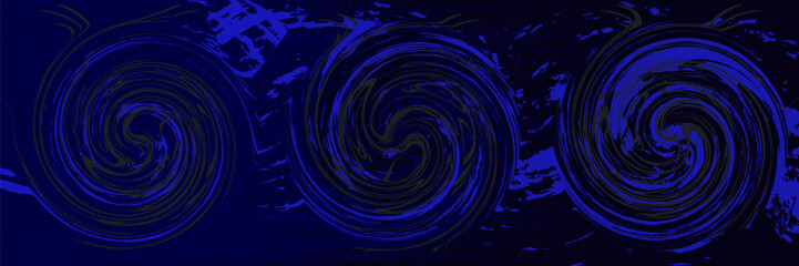 Vector blue line background curve element with black space for text and message design, overlapping layers