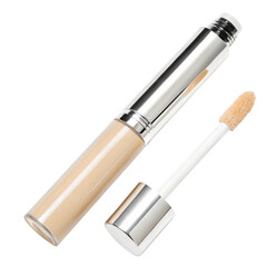 Concealer tube with applicator brush