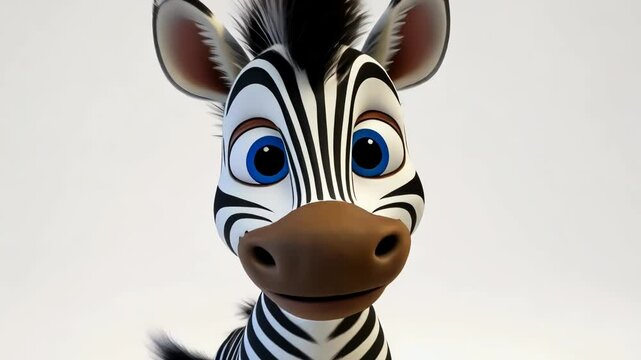 Cute cartoon zebra face