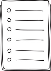 A simple notepad with several blank lines.