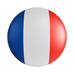 France flag 3d circle icon.