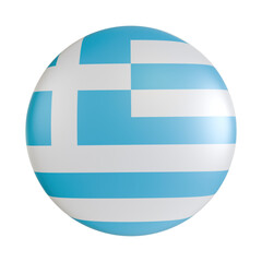 Grece flag 3d circle icon.