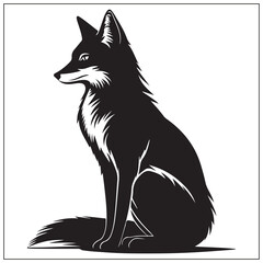 Obraz premium silhouette of a fox