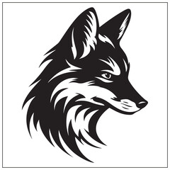 Obraz premium silhouette of a fox head