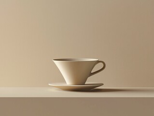 Beige Teacup Still Life