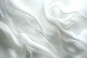 Obraz premium Smooth, flowing folds of pure white fabric.