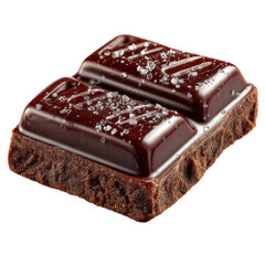 a chocolate bar on a pure transparent background, no shadows.