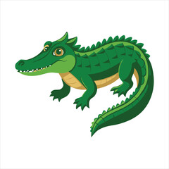 Nile crocodile silhouette vector