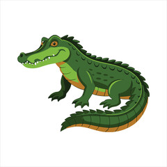 Nile crocodile silhouette vector