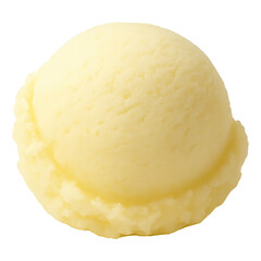 Sweet lemon sorbet scoop dessert png transparent background