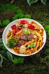 Fresh meat with a side dish for you