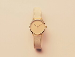 Beige Minimalist Watch