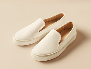 White Slip-On Sneakers