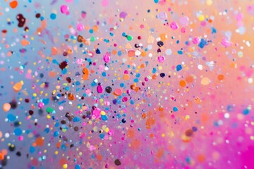 Colorful confetti explosion in soft, pastel hues.
