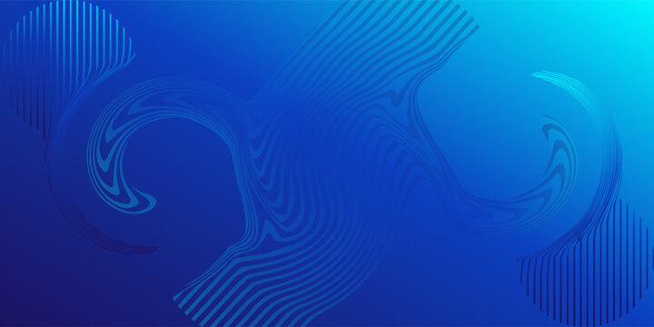 Abstract background design. Abstract pattern background design. Wave line art background design. Wavy line. Modern shiny blue circle lines pattern. Futuristic technology concept