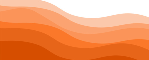Vector orange line background curve element with white space for text and message design, overlapping layers, eps 10