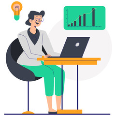 Business Illustration Data Analytics