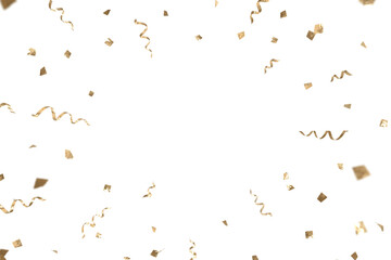 3D spiral gaffer tape and golden confetti background.
