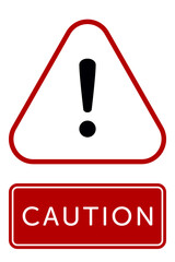 Danger, Warning, Caution. Hazard Signs and Symbols. Vector Icons