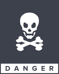 Danger, Warning, Caution. Hazard Signs and Symbols. Vector Icons