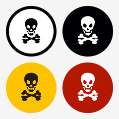 Fototapeta premium Danger, Warning, Caution. Hazard Signs and Symbols. Vector Icons