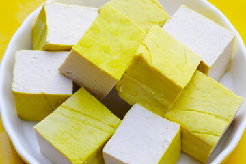 Soy tofu cubes, Tofu soy bean curd