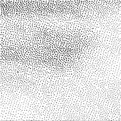 A dense of small evenly distributed black dots transitions to white across a textured background.
