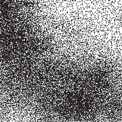 A dense field of small scattered black and white dots creates a textured abstract
