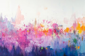 Abstract painting featuring vibrant color blends.