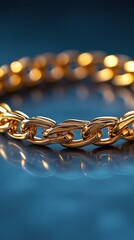 Luxury Gold Chain Bracelet: A Close-Up View of Exquisite Craftsmanship