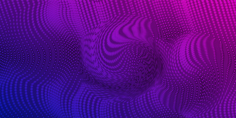 Fototapeta premium Modern light point Hi-tech digital technology concept. High tech computer illustration with purple and dark blue gradient background