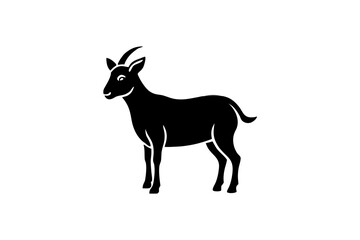goat icon silhouette vector illustration