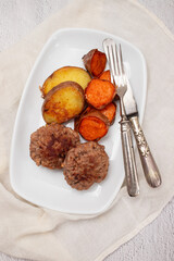 Homemade fried meatballs