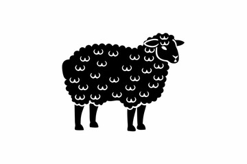 sheep icon  silhouette vector illustration