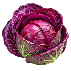 Obraz premium Vibrant Radicchio: Fresh Red Cabbage Vegetable, Healthy Food Ingredient, Italian Cuisine