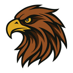 Fototapeta premium Realistic Bald Eagle Head Drawing in Vector Format