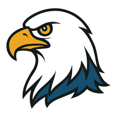 Obraz premium Majestic Eagle Face Vector in Detailed Illustration Style