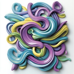 sushi rolls wrapped with colorful seaweed, creative food art, detailed design, vibrant tones, isolated on white background