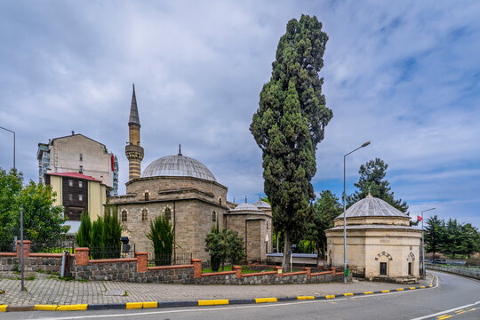 The Gulbahar Hatun Mosque view in Trabzon City of Turkey
