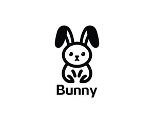 Modern bunny logo icon for kids brand logos