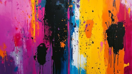 Obraz premium Vibrant abstract paint splash on canvas design.