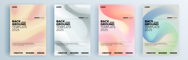 Modern abstract covers set, minimal covers design. Colorful geometric background, vector illustration.