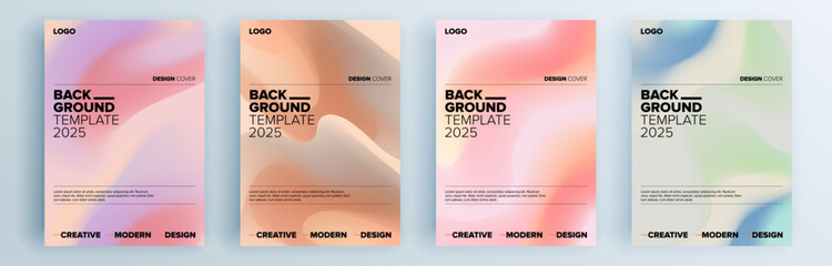 Modern abstract covers set, minimal covers design. Colorful geometric background, vector illustration.