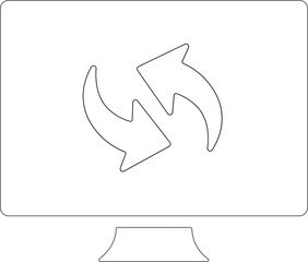 Pc Data Forward Process Outline Icon