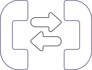 Phone Call Forward Outline  Icon