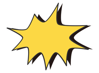 黒い影のトゲトゲの吹き出し　1